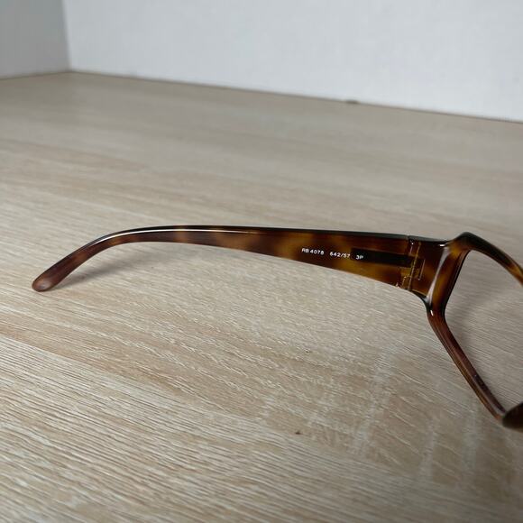 Ray-Ban RB4078 642/57 Sunglasses FRAMES ONLY Tortoise Shell Made in Italy - Picture 4 of 8